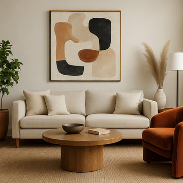 Οδηγός για την επιλογή των ιδανικών επίπλων για το σπίτι – μοντέρνο σαλόνι με γήινες αποχρώσεις