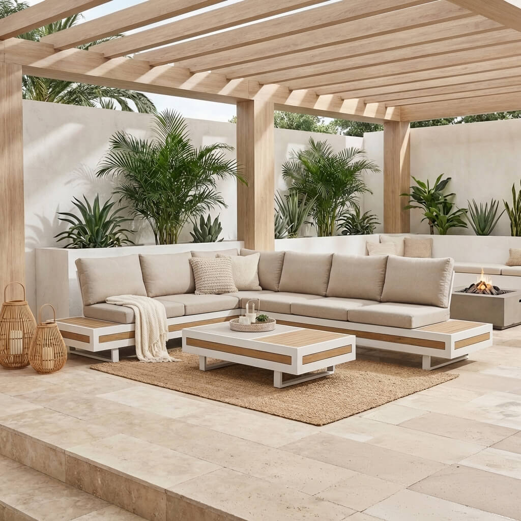 kathistiko kipou alouminiou me mpez maksilaria