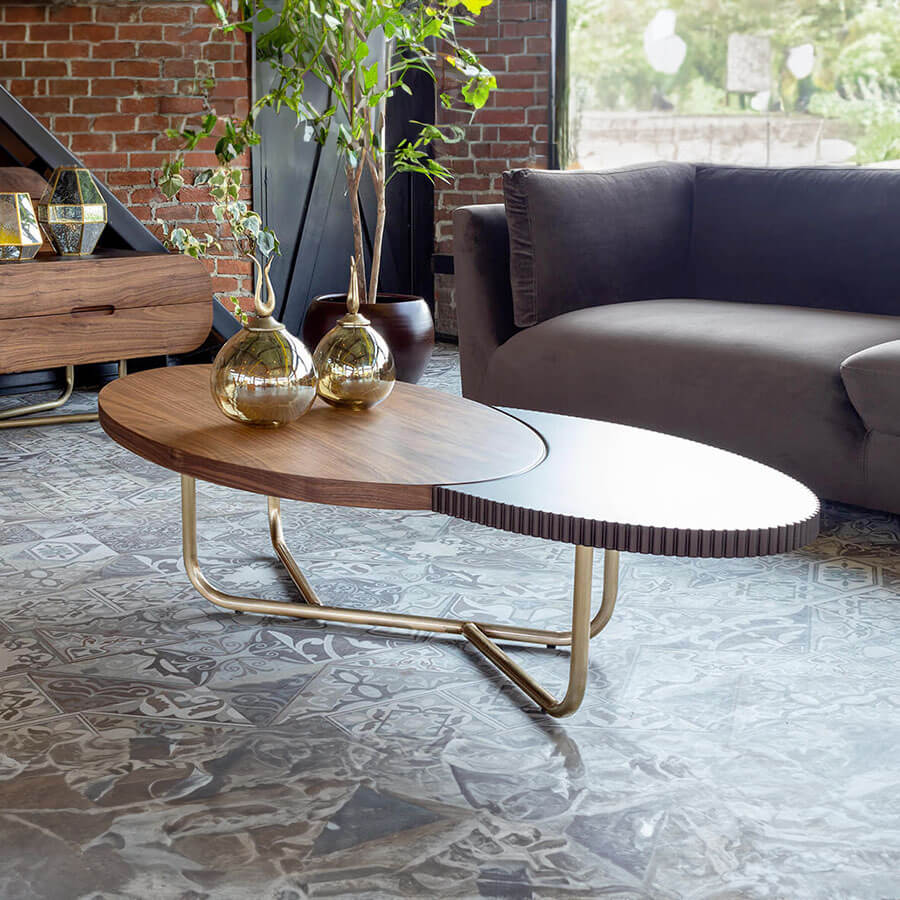 μοντέρνο οβάλ τραπεζάκι σαλονιού Rolf- Lux Furniture