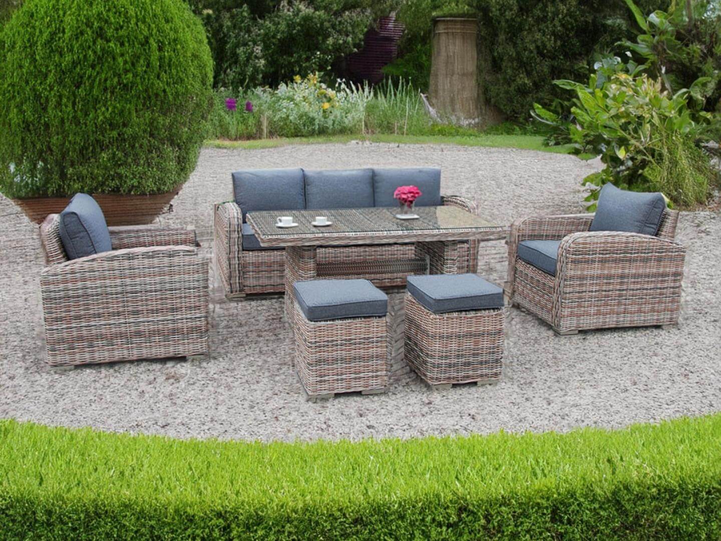 samos outdoor dining sitting set - Lux Furniture