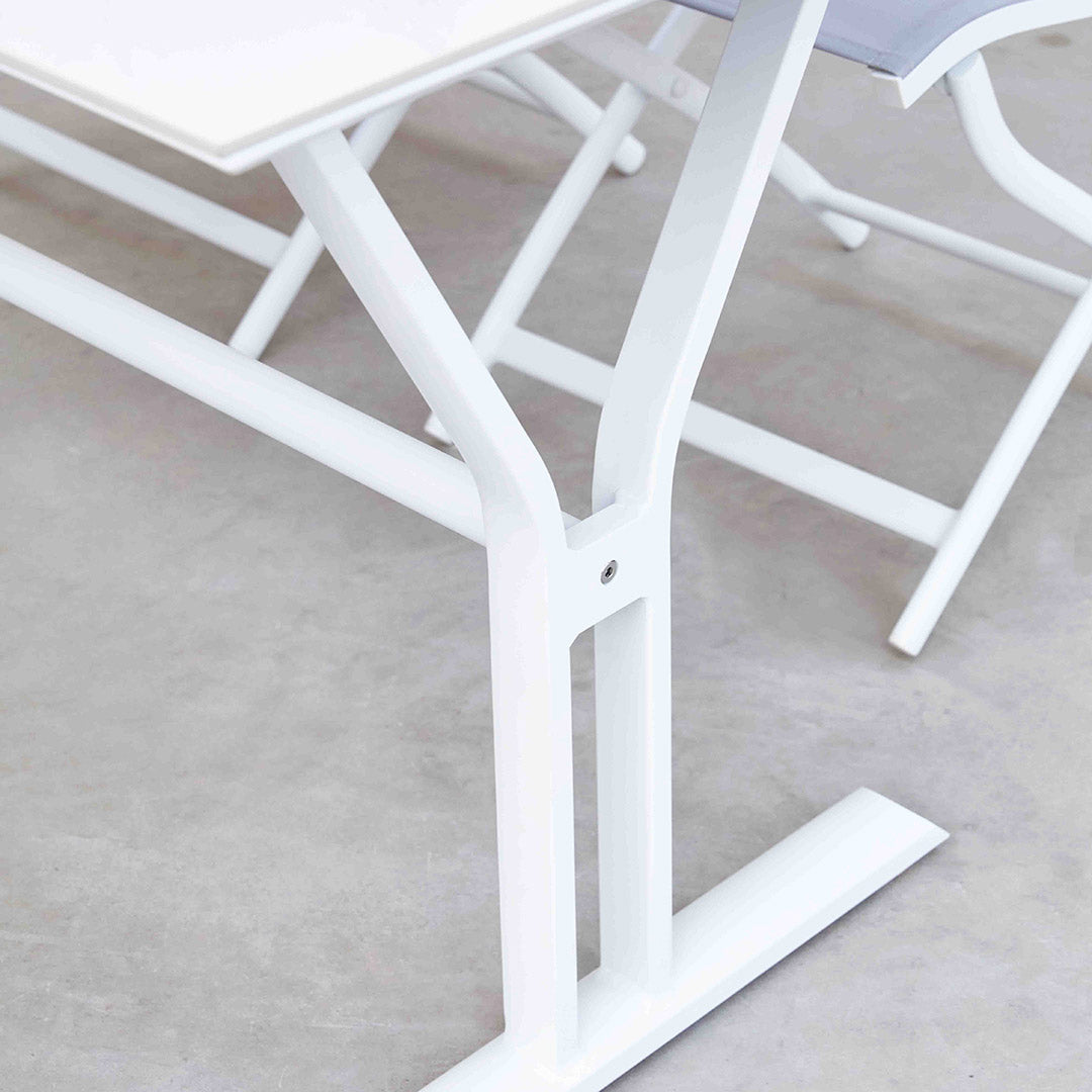 Σετ ορθογώνια τραπεζαρία Tiffany με 4 καρέκλες