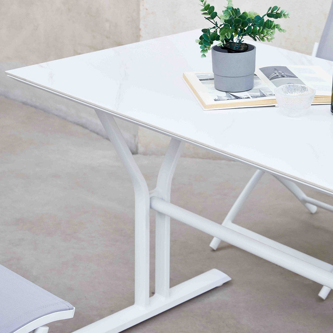 Σετ ορθογώνια τραπεζαρία Tiffany με 4 καρέκλες