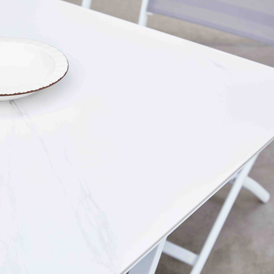 Σετ ορθογώνια τραπεζαρία Tiffany με 4 καρέκλες