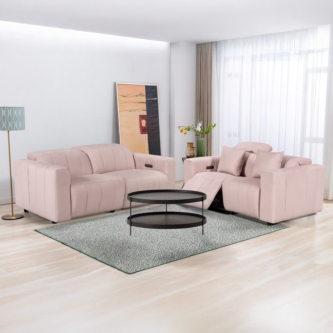 Ανακλινόμενο Σετ καναπέ Bianca / Pink