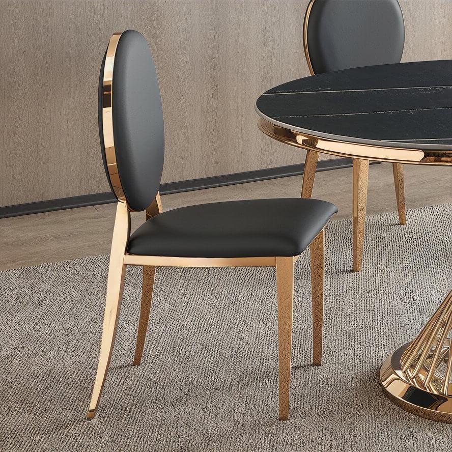 κομψή καρέκλα τραπεζαρίας Ελευσίς μαύρη