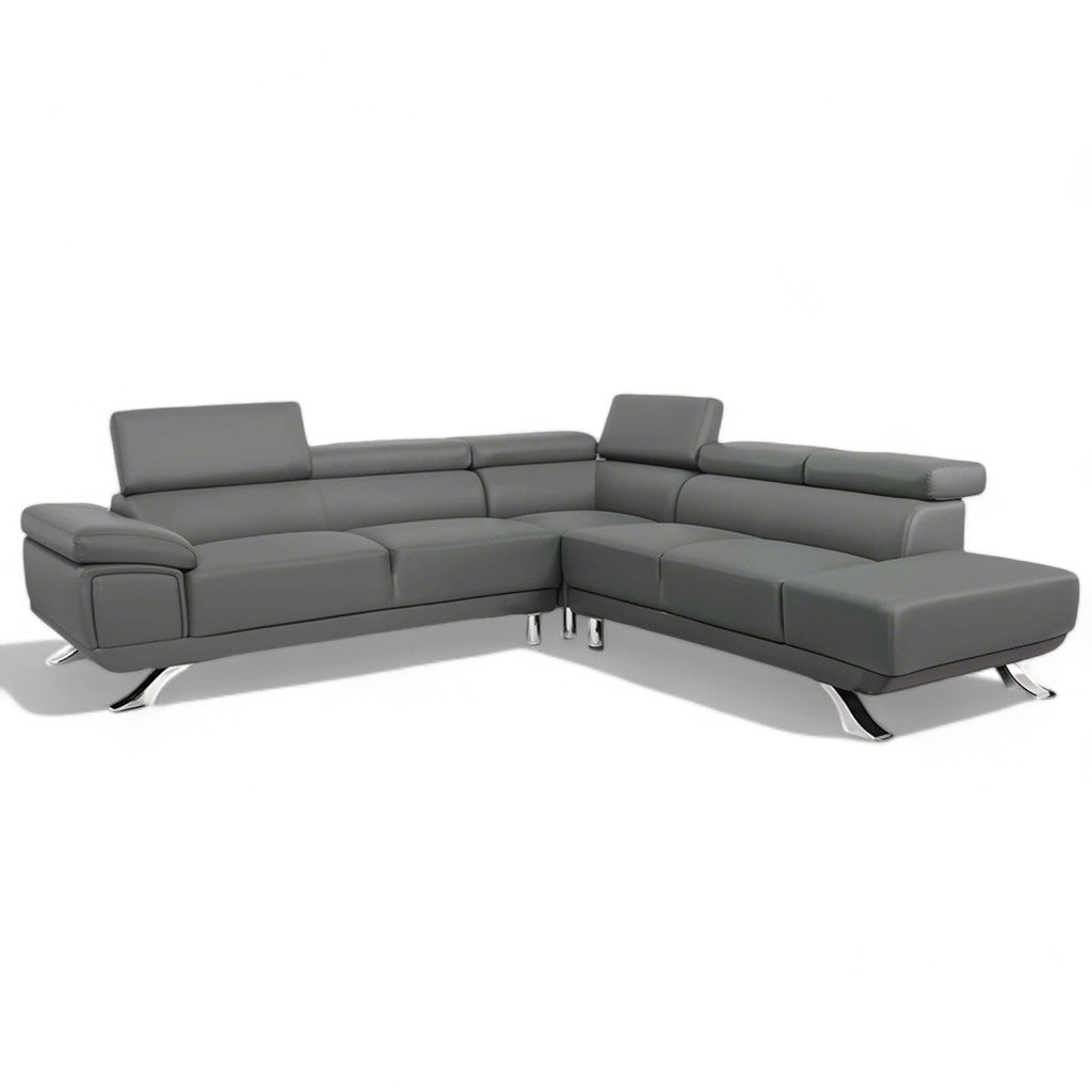 Μοντέρνος Γωνιακός Καναπές Δανάη Extra | Lux Furniture / Danae grey