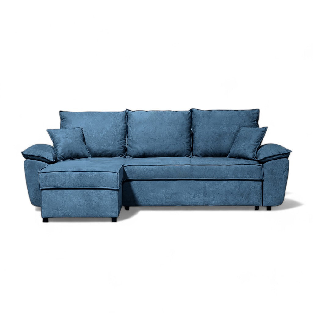 Μοντέρνος γωνιακός καναπές κρεβάτι Dugat | LUX FURNITURE / Blue