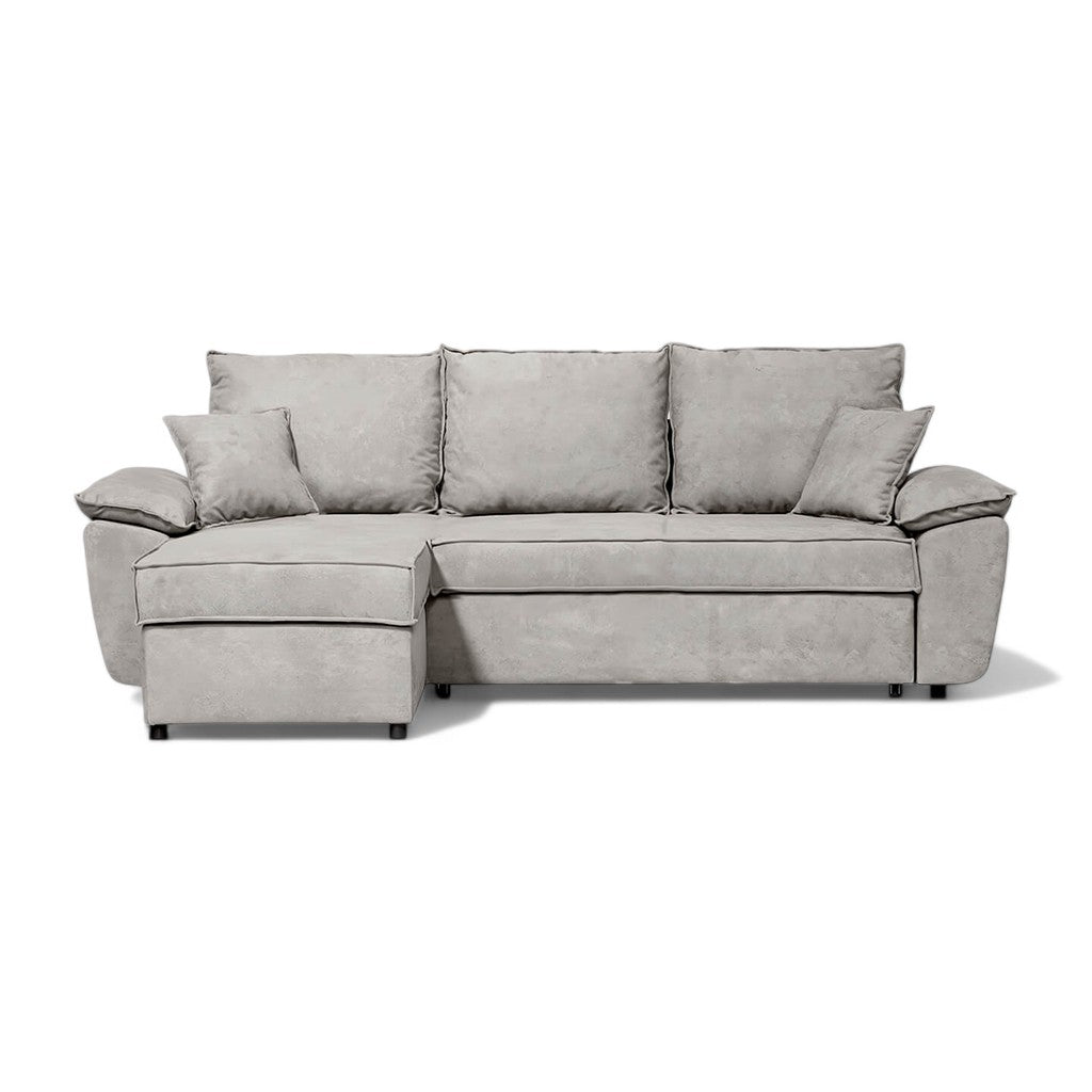 Μοντέρνος γωνιακός καναπές κρεβάτι Dugat | LUX FURNITURE / Light grey