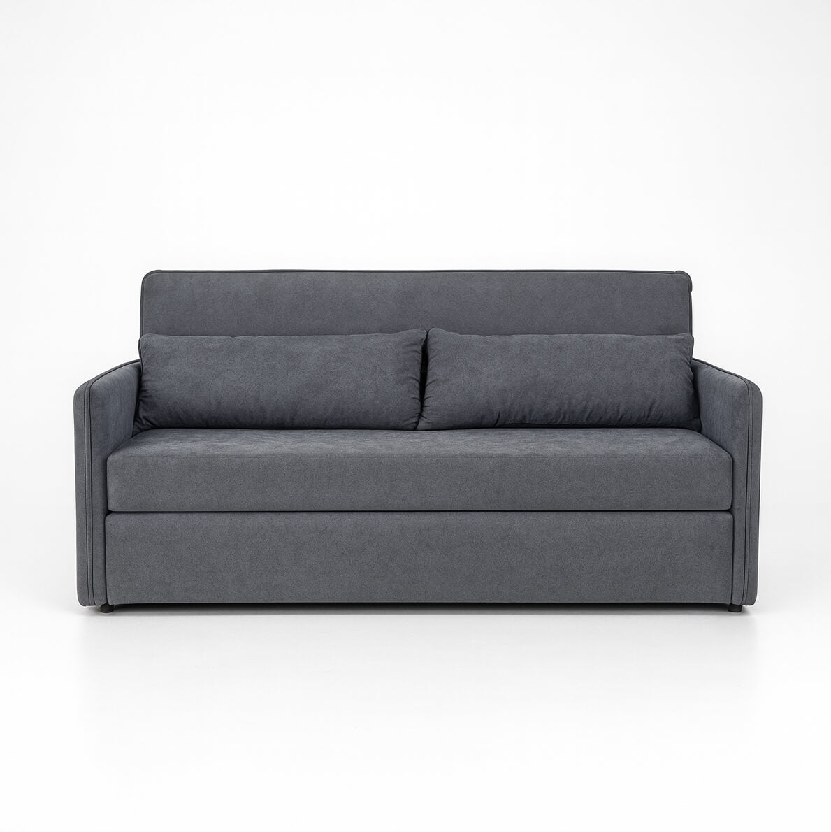 Διθέσιος καναπές κρεβάτι Eden – ύφασμα – γκρι – μοντέρνος σχεδιασμός – σε λευκό φόντο
