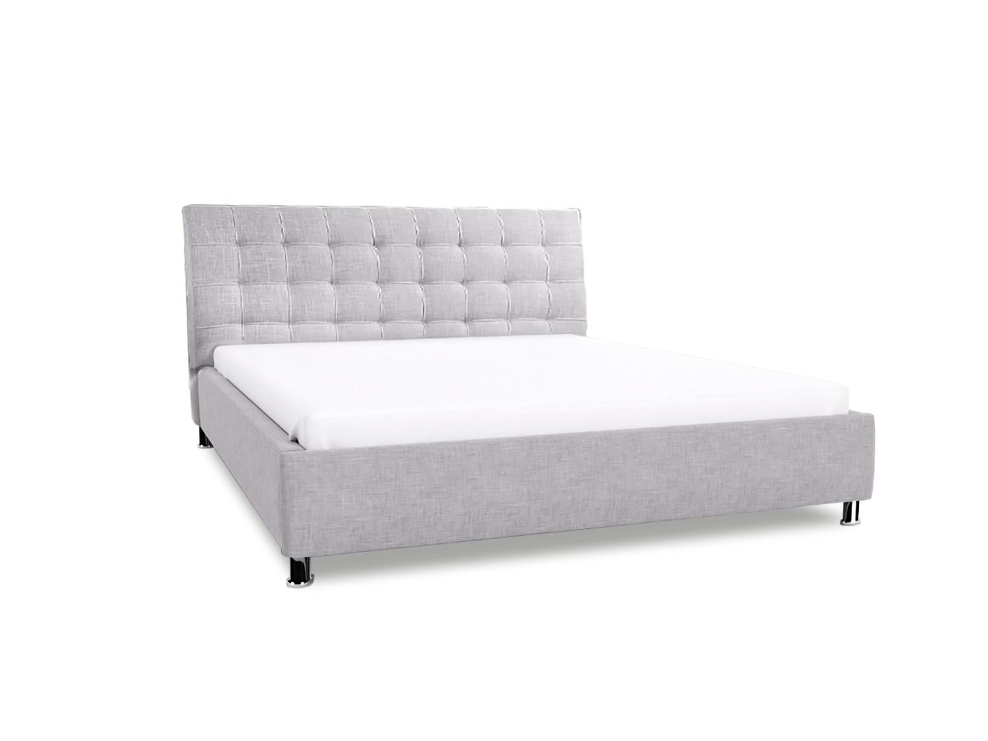 Ilektra light grey bed modern - Lux Furniture