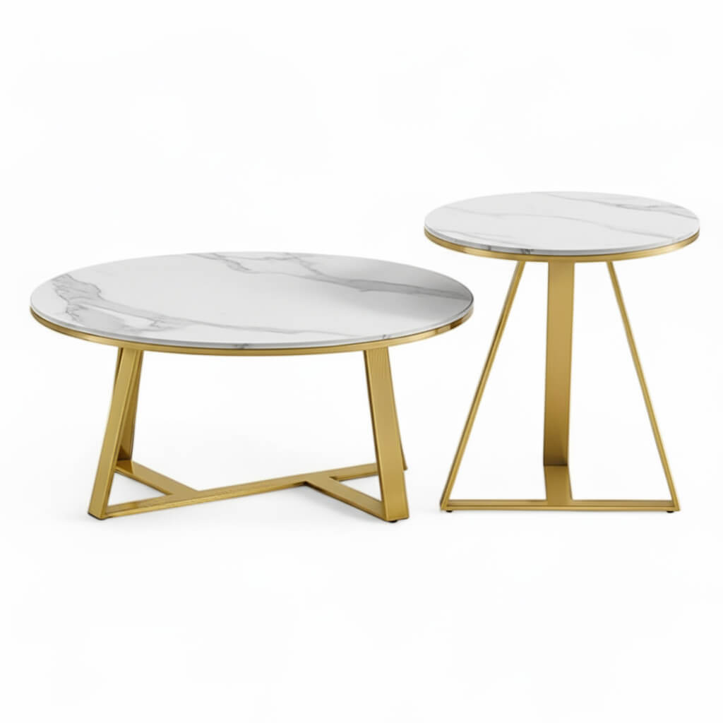 Ithaki Round Coffee Tables (gold)