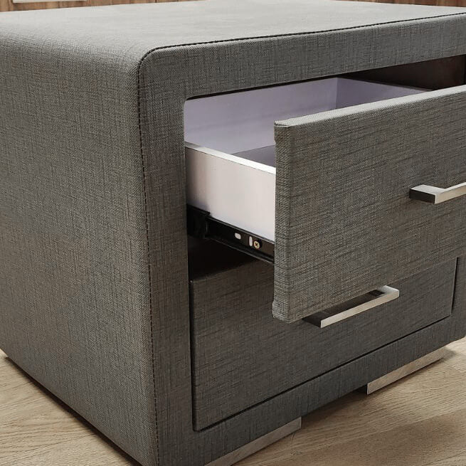 Μοντέρνο Γκρίζο Κομοδίνο Γαλήνη | Lux Furniture