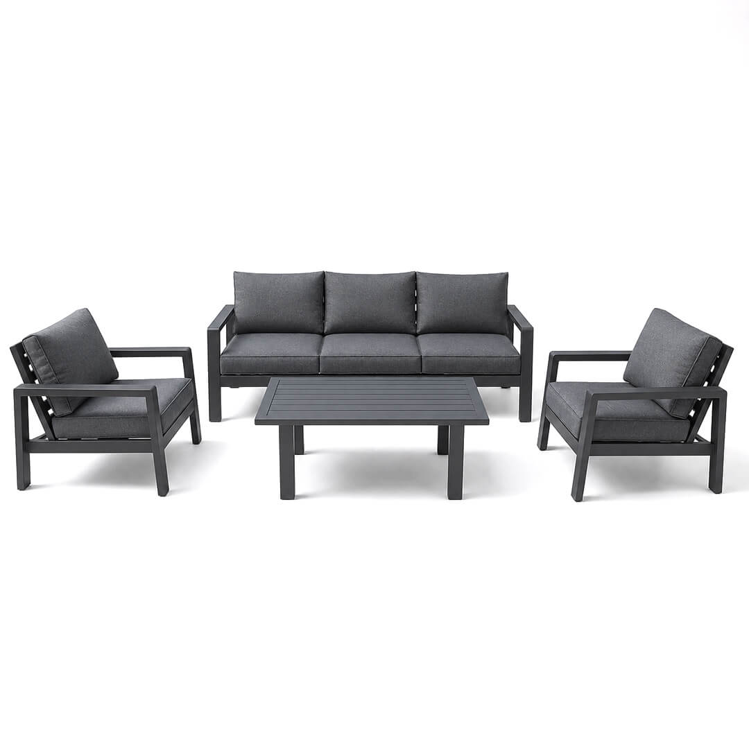 Alouminio set salonaki kipou Krete EXTRA se gkrizo skouro / Gray