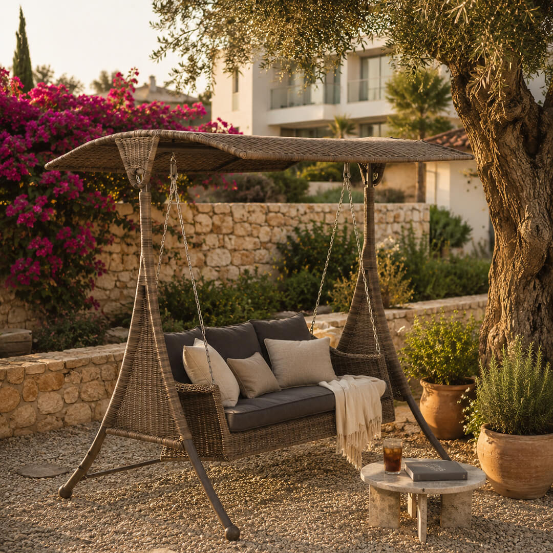Κρεμμαστή Κούνια Κήπου Ραττάν Λάουρα | Lux Furniture