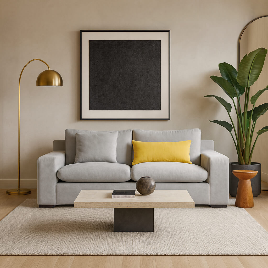 Διθέσιος καναπές Marcello – ύφασμα – ανοιχτό γκρι – σε σαλόνι – σύγχρονο στυλ. / Light Grey