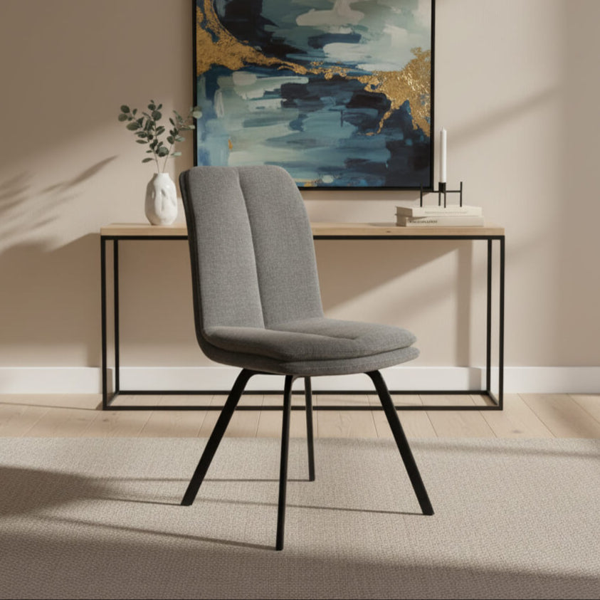 Καρέκλα τραπεζαρίας Μέρι – ύφασμα – γκρι – για τραπεζαρία – σύγχρονος σχεδιασμός / Grey