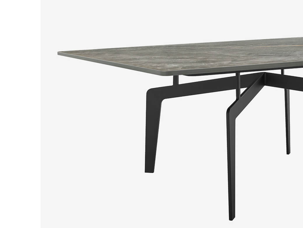 ορθογώνιο γκρίζο μαρμάρινο τραπεζάκι σαλονιού - Lux Furniture