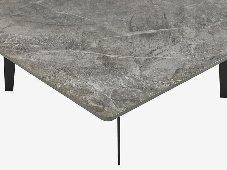 τετράγωνο τραπεζάκι σαλονιού σε γκρίζο μάρμαρο - Lux Furniture