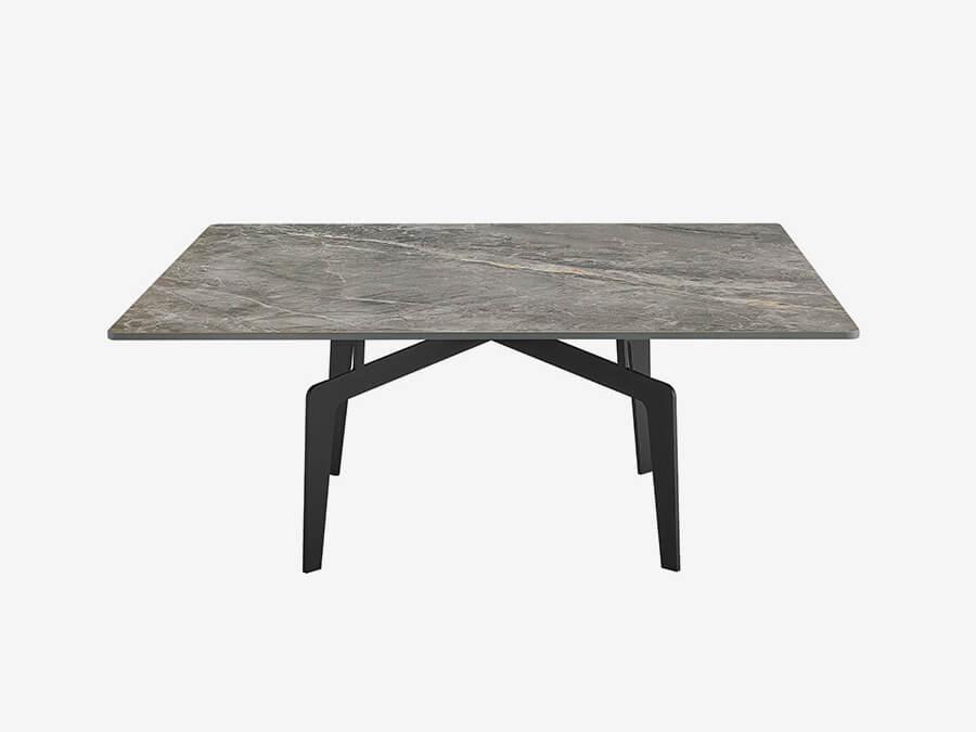 τετράγωνο τραπέζι μεσης σε γκρίζο μάρμαρο - Lux Furniture