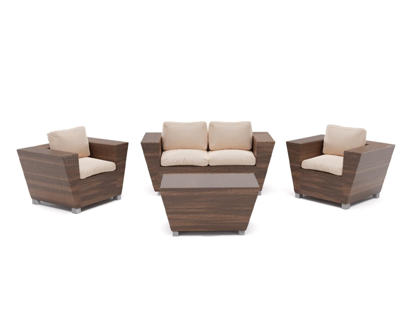 mykonos outdoor seating set rattan - Lux Furniture