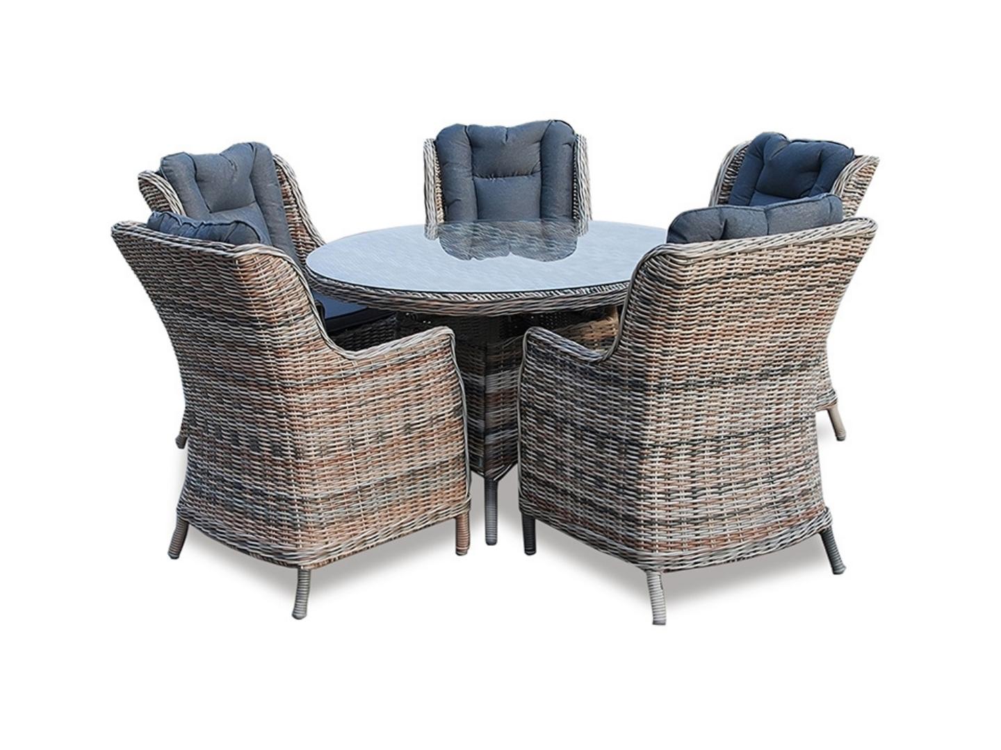 Rattan round dining set Naxos - Lux Furniture