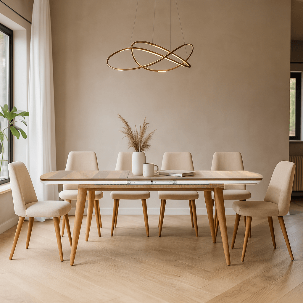 Ξύλινο επεκτεινόμενο τραπέζι κουζίνας OPERA | Lux Furniture