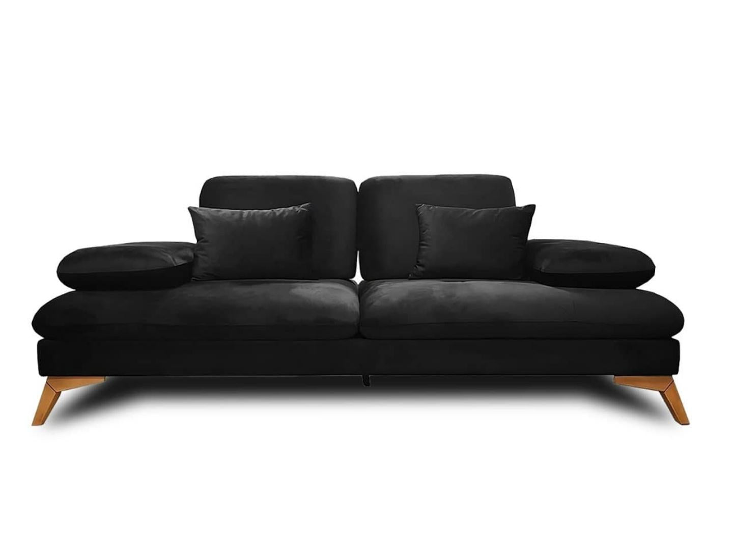 black 3 seater sofa bed - Lux Furniture