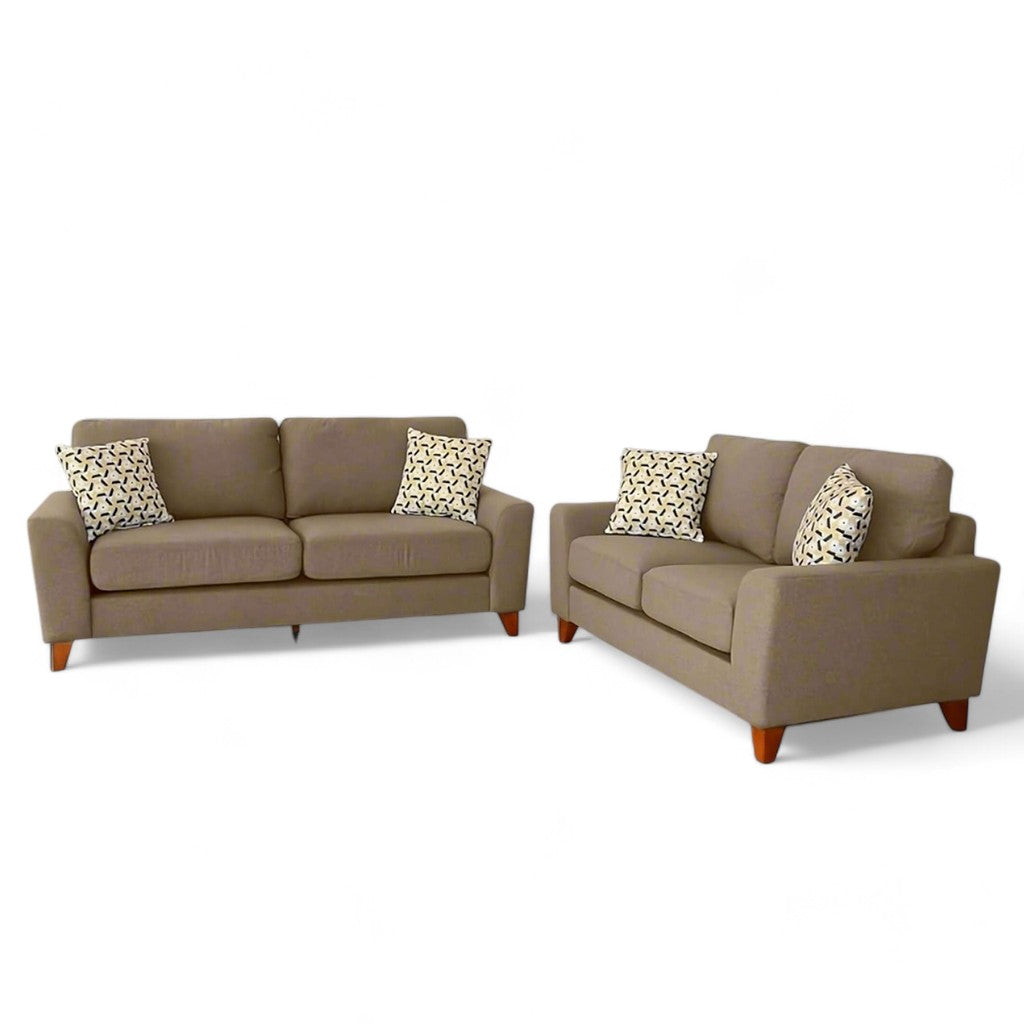 Κλασσικό Σετ Σαλονιού Ρενάτα | Lux Furniture / Light Brown