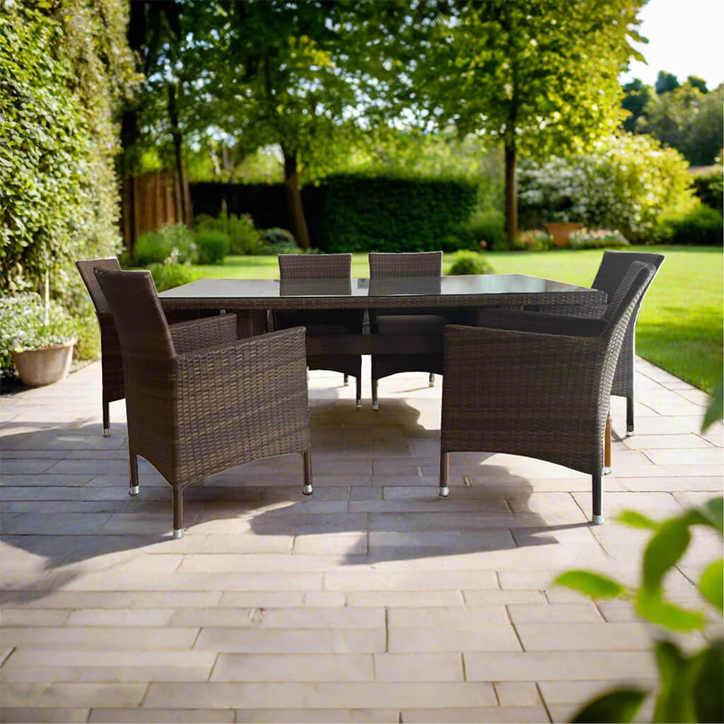 Τραπεζαρία Κήπου από Ραττάν Σαντορίνη | Lux Furniture