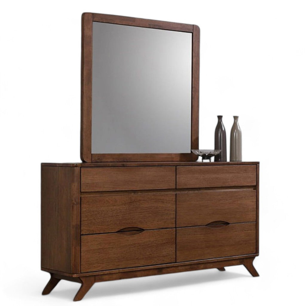 dresser sesilia - τουαλέτα υπνοδωματίου ξύλινη με καθρέφτη
