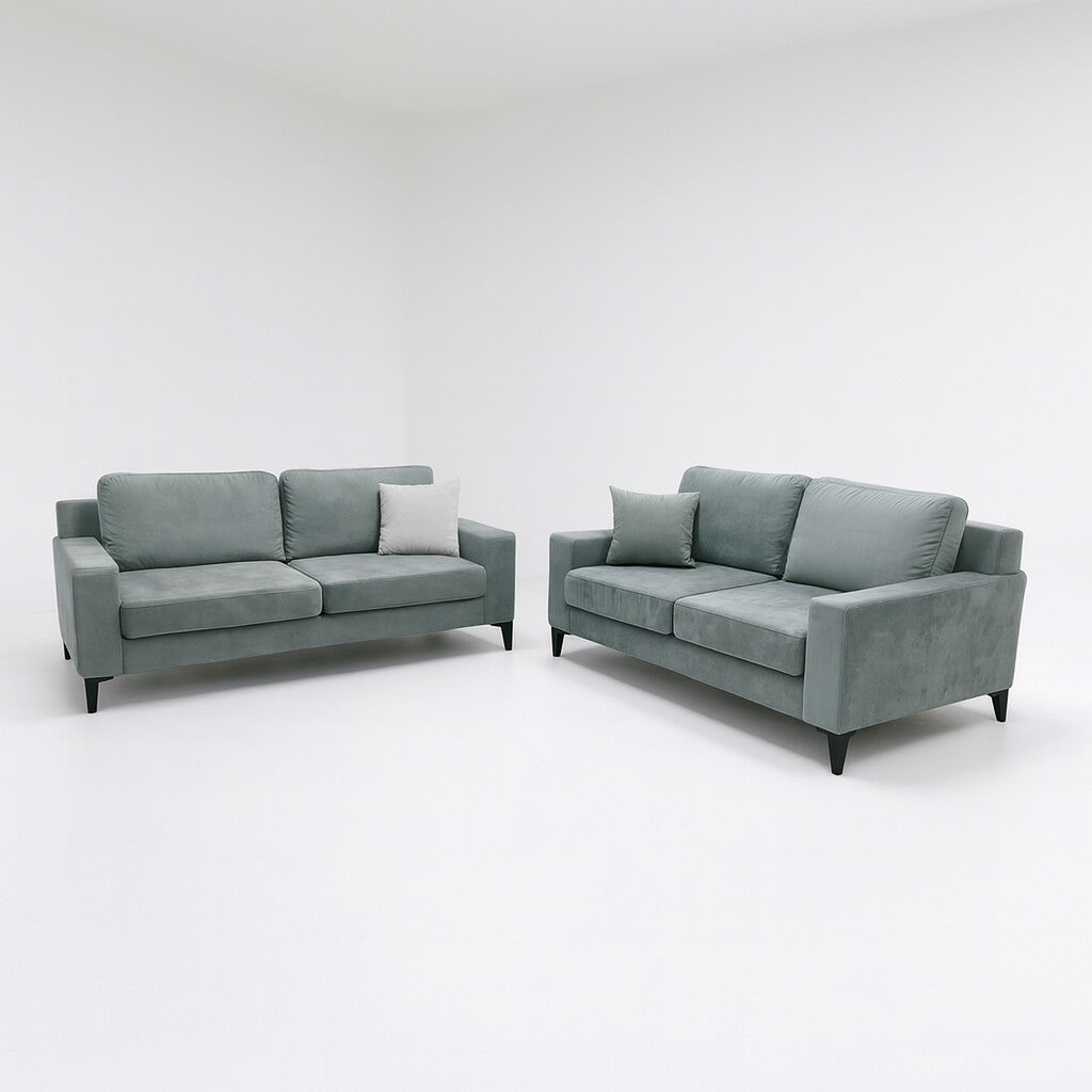 Σετ σαλονιού- χρώμα γκρίζο απαλό -microsuede / Light Grey