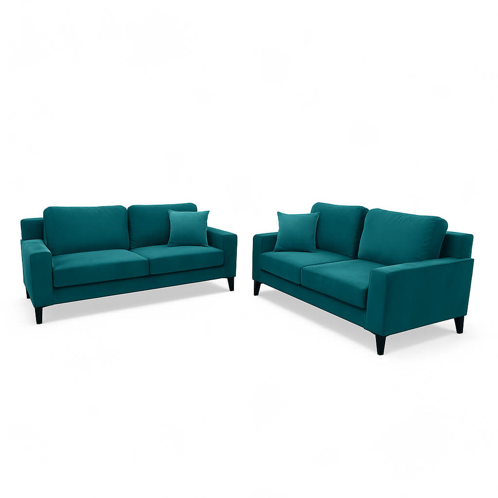 Σετ σαλονιού- χρώμα τιρκουάζ- microsuede / Turquoize