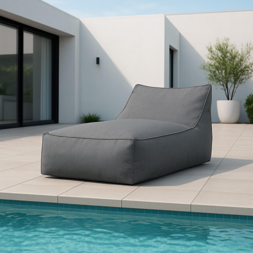 Κρεβατάκι πισίνας σε γκρίζο/ Gray
