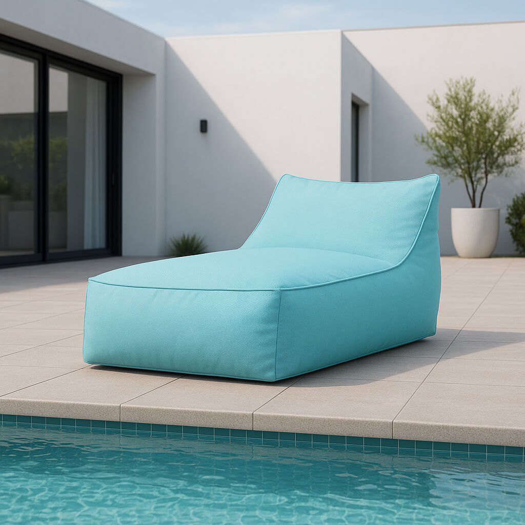 Κρεβατάκι πισίνας σε απαλό γαλάζιο / Light blue