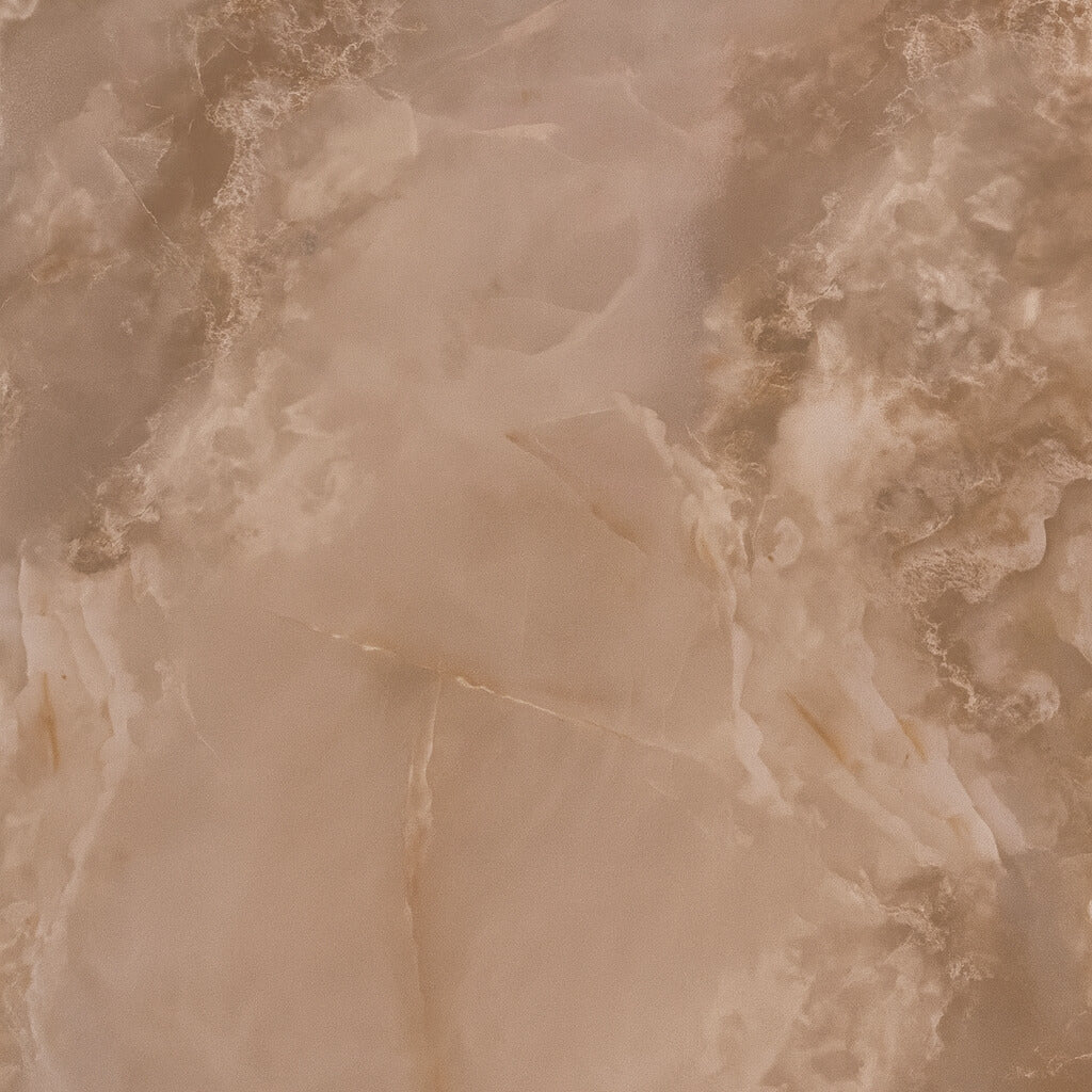 Λεπτομέρεια από την μαρμάρινη επιφάνεια της τραπεζαρίας Θάλεια SRD-077 σε καφέ αποχρώσεις.