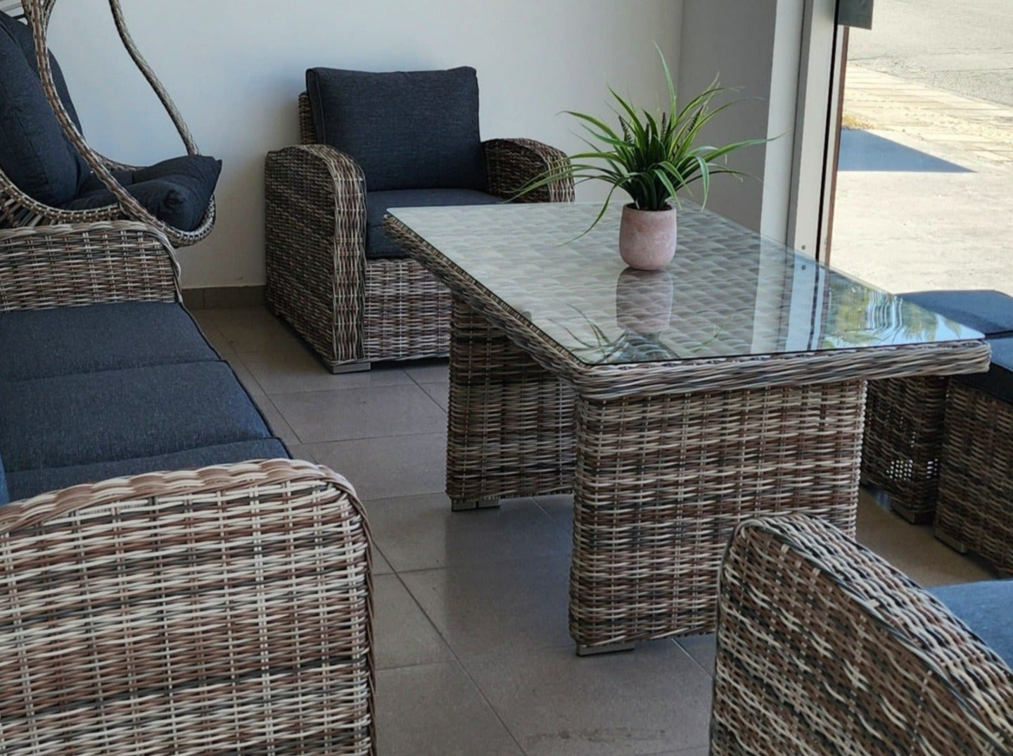 samos outdoor dining sitting set - Lux Furniture