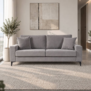 Τριθέσιος καναπές Στάρ, Ανοιχτό γκρι / Light grey