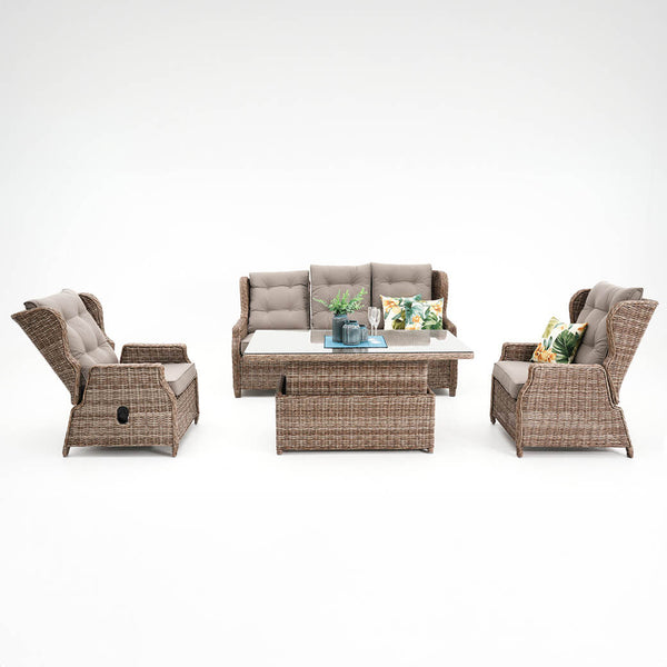 Antiparos garden lounge set / Brown