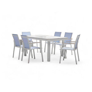 פינת אוכל לגינה מאלומיניום Alpha | Lux Furniture