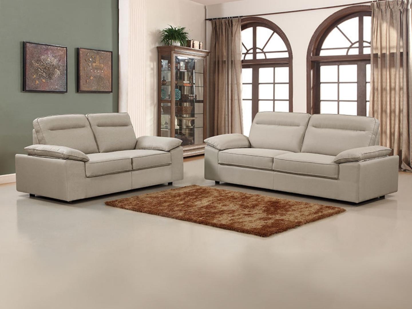sofa set melissa ivory - Lux Furniture