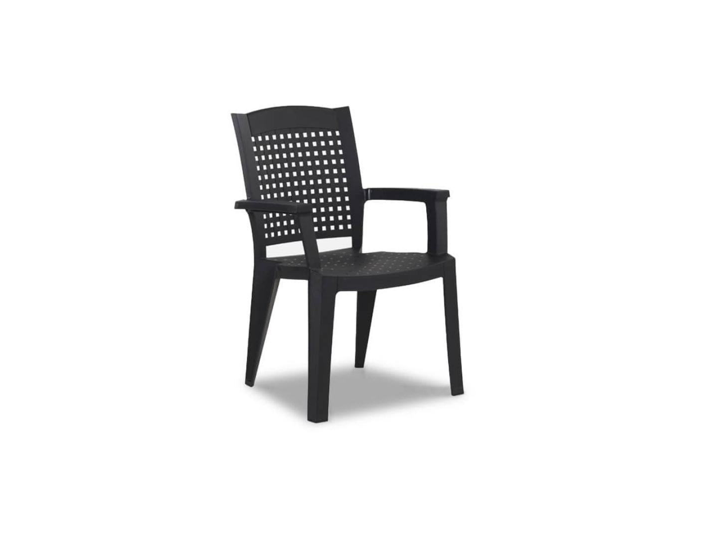 outdoor plastic chair black - Lux Furniture