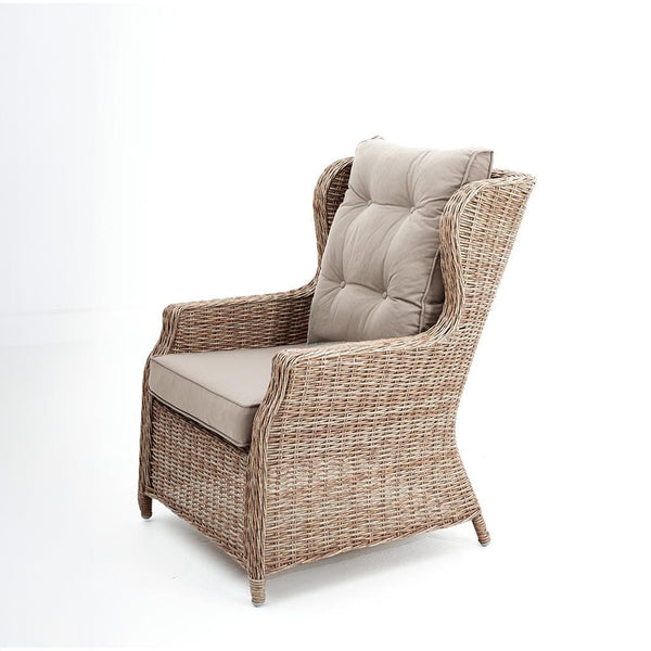 Paros garden lounge set in brown rattan / Brown