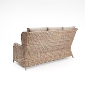 Paros garden lounge set in brown rattan / Brown