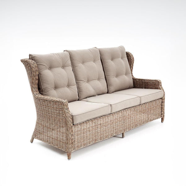 Paros garden lounge set in brown rattan / Brown