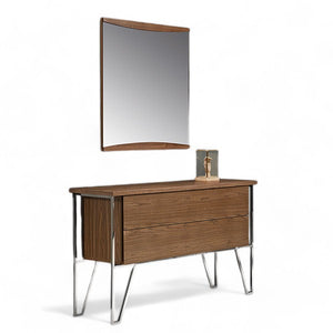 שולחן איפור עם מראה Roberto/ שידת מגירות מעץ - Lux Furniture