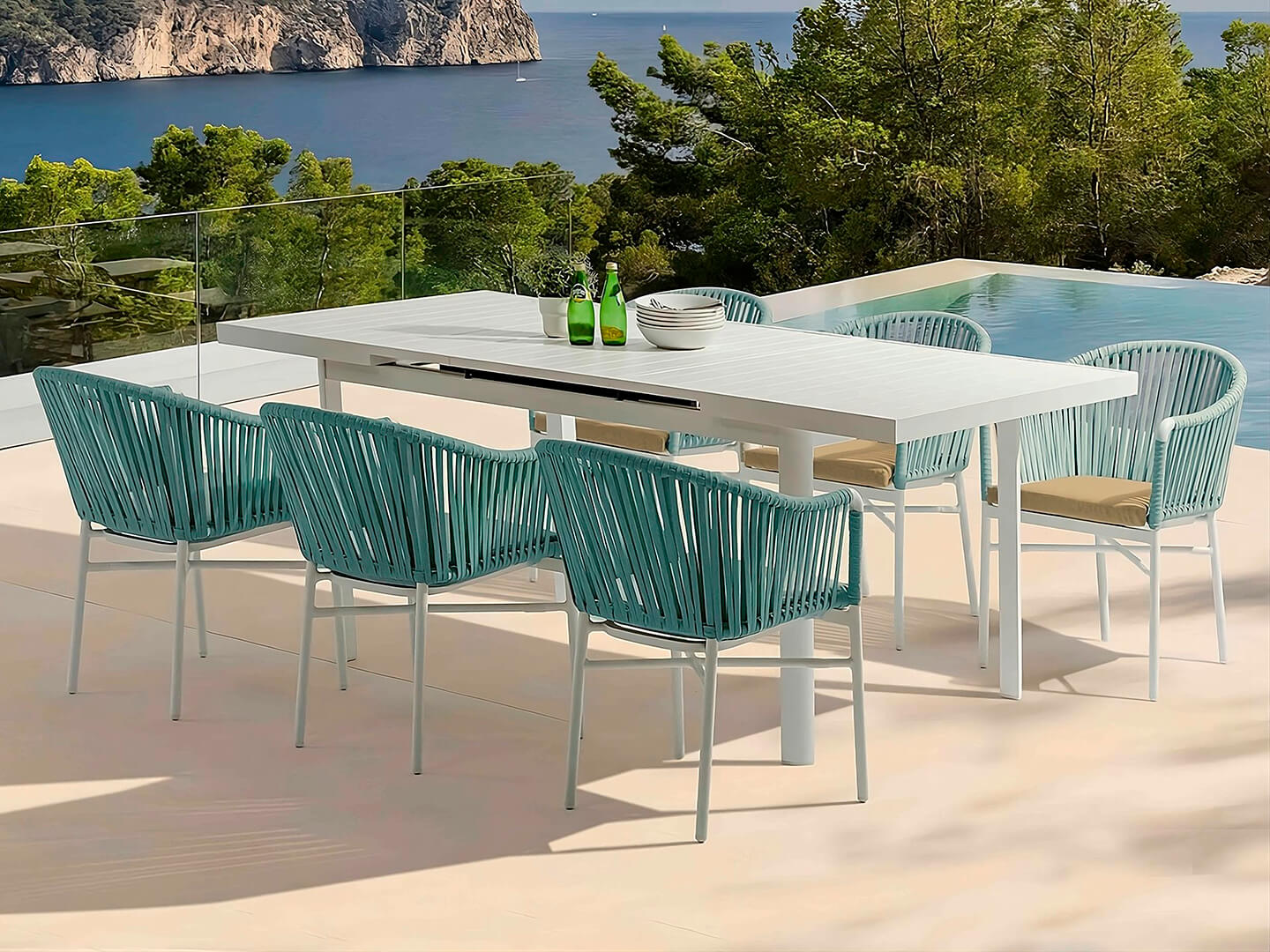 santo outdoor dining set extendable
