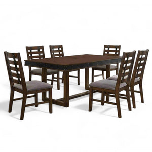 Ξύλινο Σετ Τραπεζαρία Κουζίνας Θρόνος | Lux Furniture