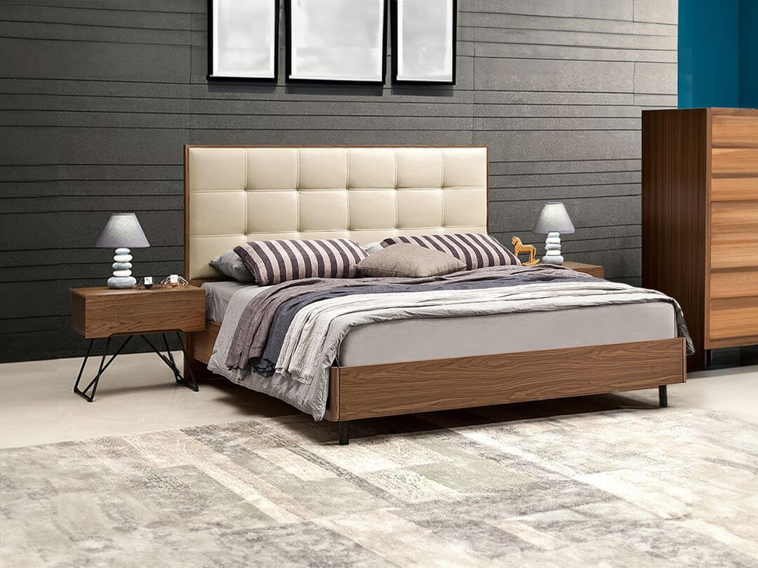 alexander queen size solid wood bed