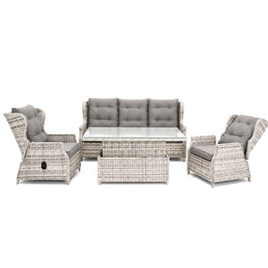 Outdoor furniture set Antiparos (reclined), Light grey / Light grey