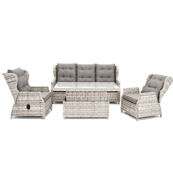 Outdoor furniture set Antiparos (reclined), Light grey / Light grey